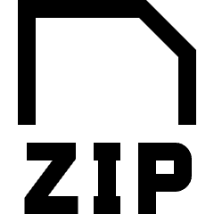 File Zip Icon from Sharp Line Set