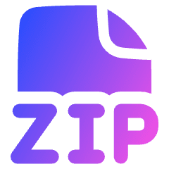 File Zip Icon from Plump Gradient Set