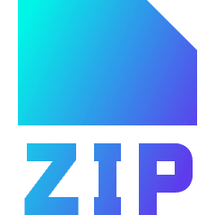 File Zip Icon from Sharp Gradient Set