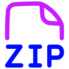 File Zip Icon from Plump Neon Set