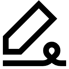 Fill And Sign Icon from Sharp Line Set
