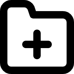Folder Add Icon from Micro Line Set