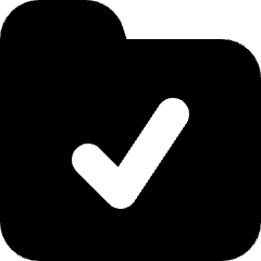Folder Check Icon from Micro Solid Set