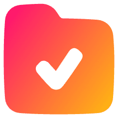 Folder Check Icon from Plump Gradient Set
