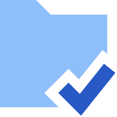 Folder Check Icon from Sharp Flat Set