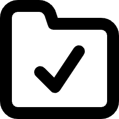 Folder Check Icon from Micro Line Set