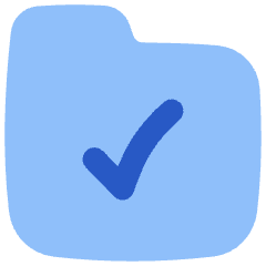 Folder Check Icon from Flex Flat Set