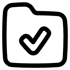 Folder Check Icon from Plump Line Set
