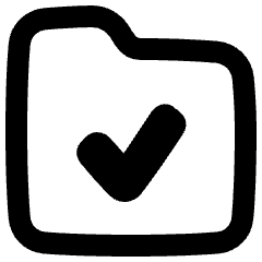 Folder Check Icon from Plump Remix Set