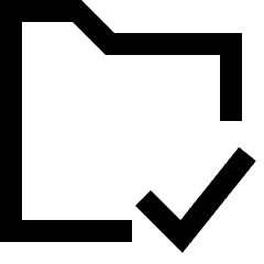 Folder Check Icon from Sharp Line Set