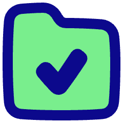Folder Check Icon from Plump Pop Set