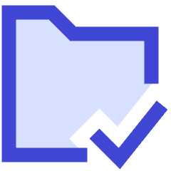 Folder Check Icon from Sharp Duo Set
