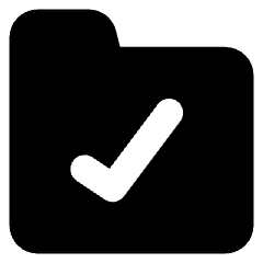 Folder Check Icon from Core Solid Set