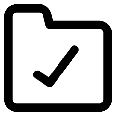 Folder Check Icon from Core Line Set