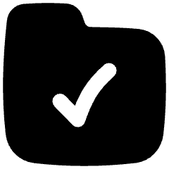 Folder Check Icon from Flex Solid Set