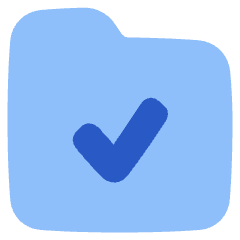 Folder Check Icon from Plump Flat Set