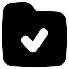 Folder Check Icon from Plump Solid Set