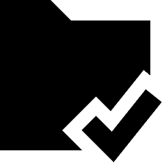 Folder Check Icon from Sharp Solid Set