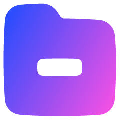 Folder Delete Icon from Plump Gradient Set