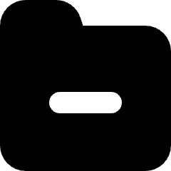 Folder Delete Icon from Micro Solid Set