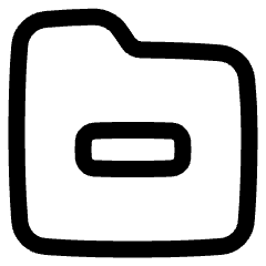 Folder Delete Icon from Plump Line Set