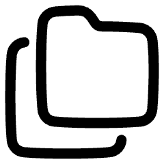 Folder Document Copy Duplicate Icon from Plump Line Set