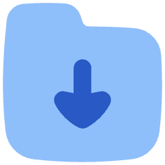 Folder Document Download Icon from Flex Flat Set
