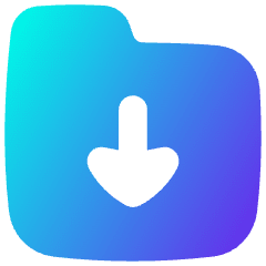 Folder Document Download Icon from Flex Gradient Set