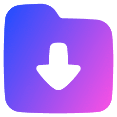 Folder Document Download Icon from Plump Gradient Set