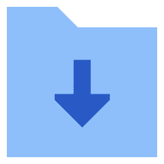 Folder Document Download Icon from Sharp Flat Set