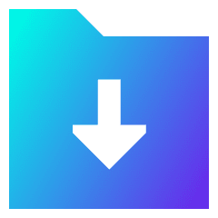 Folder Document Download Icon from Sharp Gradient Set