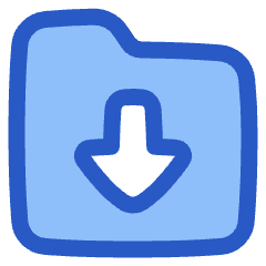 Folder Document Download Icon from Plump Duo Set