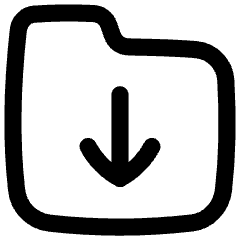 Folder Document Download Icon from Flex Line Set