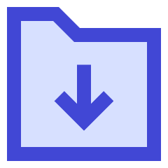 Folder Document Download Icon from Sharp Duo Set