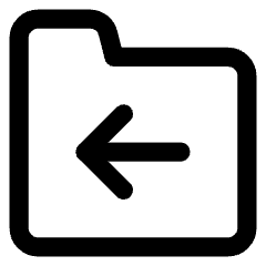Folder Document Move File Back Icon from Core Line Set