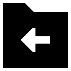 Folder Document Move File Back Icon from Sharp Solid Set