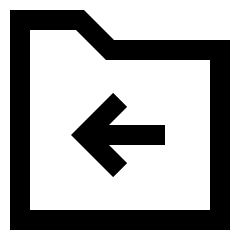 Folder Document Move File Back Icon from Sharp Line Set