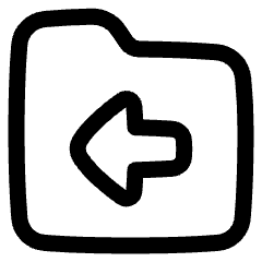 Folder Document Move File Back Icon from Plump Line Set