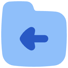 Folder Document Move File Back Icon from Flex Flat Set