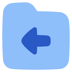Folder Document Move File Back Icon from Plump Flat Set