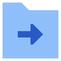 Folder Document Move File Next Icon from Sharp Flat Set