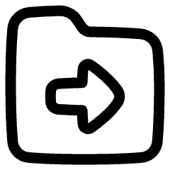 Folder Document Move File Next Icon from Plump Line Set