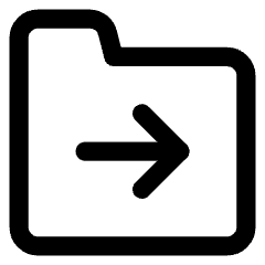 Folder Document Move File Next Icon from Core Line Set