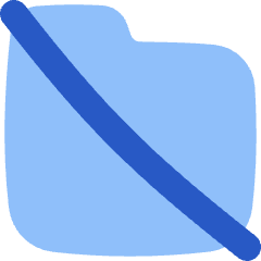 Folder Document Off Icon from Flex Flat Set