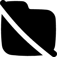 Folder Document Off Icon from Flex Solid Set