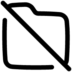 Folder Document Off Icon from Plump Line Set