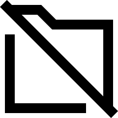 Folder Document Off Icon from Sharp Line Set