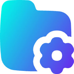 Folder Document Settings Gear Icon from Flex Gradient Set