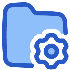 Folder Document Settings Gear Icon from Plump Duo Set