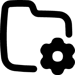 Folder Document Settings Gear Icon from Flex Remix Set